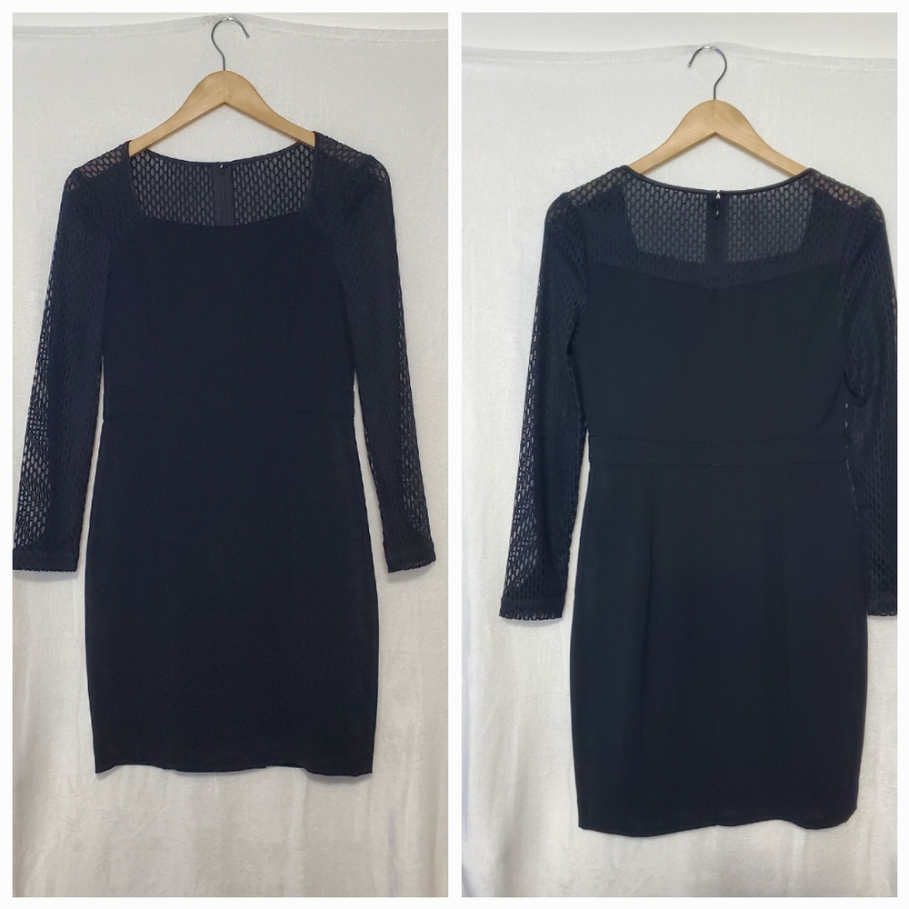 Ports 1961 Classic Black Lace Trim Dress Size 4